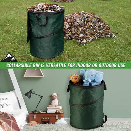 Wakeman Outdoors 46-Gallon Pop Up Trash Can, Green 75-CMP1118